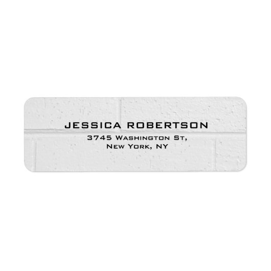 Grijze muur Plain Elegant Modern Trendy Etiket (Voorkant)