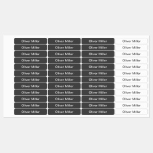 Grijze naamlabels voor schoolkamp kinderopvang labels