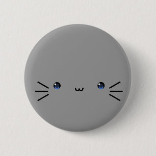 grijze neko-knop ronde button 5,7 cm