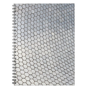 Grijze octagonale kunst notitieboek