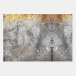  Grijze olievlek Inpakpapier Vel