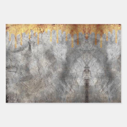  Grijze olievlek Inpakpapier Vel (Voorkant)