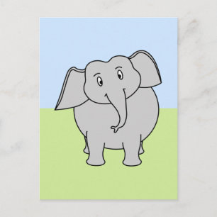 Grijze olifant briefkaart