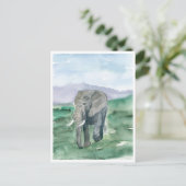 Grijze olifant in het Oerwoud Briefkaart (Staand voorkant)