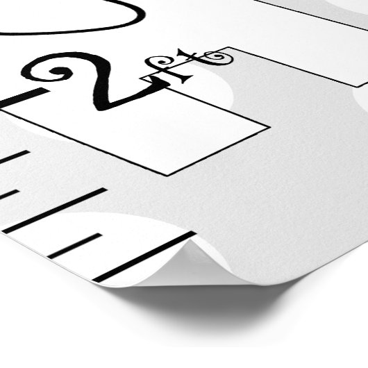 Grijze olifantengroeikaart om het even welke kleur poster (Hoek)