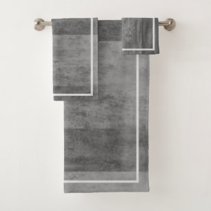 Grijze Ombre Striped Bad Handdoek