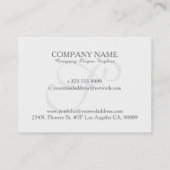  grijze ornament visitekaartje (Achterkant)