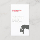 GRIJZE PAARD VISITEKAARTJE (Achterkant)