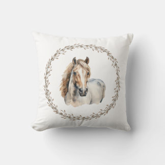 Grijze Paard Worp Kussen