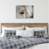 Grijze paardenkop Uitzicht Canvas Afdruk (Insitu (Slaapkamer))