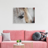Grijze paardenkop Uitzicht Canvas Afdruk (Insitu (Woonkamer))