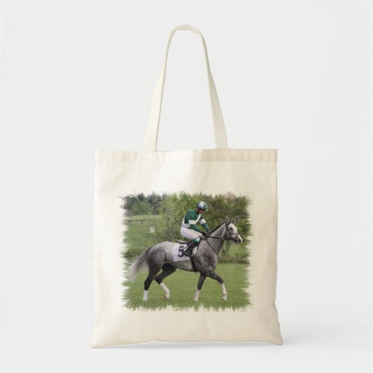 Grijze paardenpest met applaus kleine Canvas tas (Voorkant)