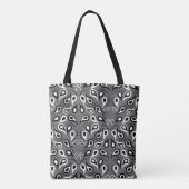 grijze paisley canvas tas (Achterkant)