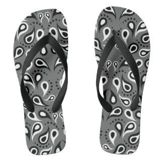 grijze paisley volwassen teenslippers