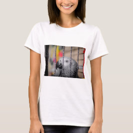 Grijze papegaai t-shirt