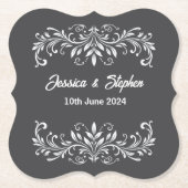 Grijze Papieren Onderzetter (Voorkant)