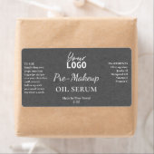 Grijze papieren textuur pre-Makeup serumlabels Etiket (Insitu)