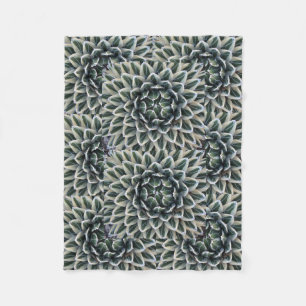 Grijze patroondeken fleece deken