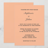 Grijze Peach Fuzz Elegant Eenvoudige Minimale Brui Kaart (Voorkant / Achterkant)