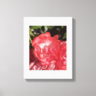 grijze Piink bloemendruk Canvas Afdruk