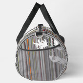 Grijze Pinstripe met Flora Detail Print Cut Naaiza Plunjezak (Rechts)