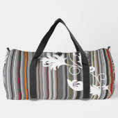 Grijze Pinstripe met Flora Detail Print Cut Naaiza Plunjezak (Achterkant)