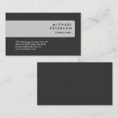 Grijze platte, moderne aantrekkelijke Visitekaartj Visitekaartje (Voorkant / Achterkant)