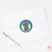 Grijze poedel Happy Birthday Stickers (Envelop)