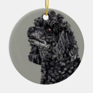Grijze poel keramisch ornament