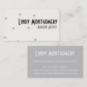 Grijze pokadot Aangepaste Visitekaartjes (Voorkant / Achterkant)