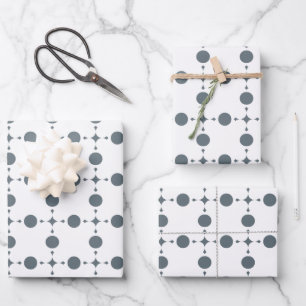 Grijze polka stippen, Polka Dot Patroon, Stippen,  Inpakpapier Vel