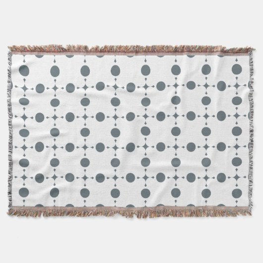 Grijze polka stippen, Stippenpatroon, Stippen, Ges Deken (Voorkant)