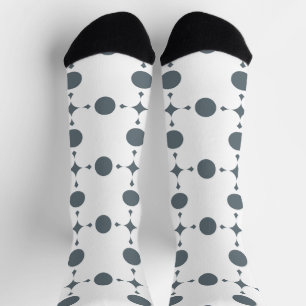 Grijze polka stippen, Stippenpatroon, Stippen, Ges Sokken