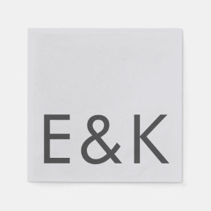 Grijze premie ultieme moderne monogram, vette vun servet