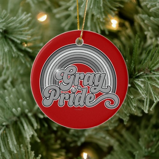 Grijze Pride (in ruste bejaarde) Keramisch Ornament (Boom)