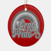 Grijze Pride (in ruste bejaarde) Keramisch Ornament (Links)