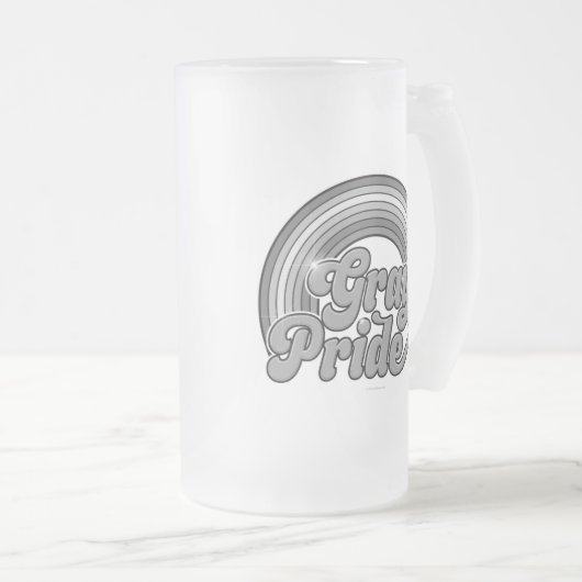 Grijze Pride (in ruste bejaarde) Matglas Bierpul (Voorkant rechts)