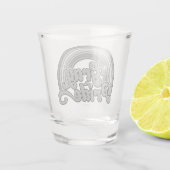 Grijze Pride (in ruste bejaarde) Shot Glas (Achterkant)