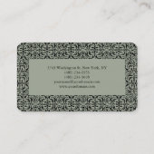   Grijze Professionele Klassiek Visitekaartje (Achterkant)