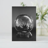 Grijze Psychic Crystal Ball Bedankkaart (Staand voorkant)