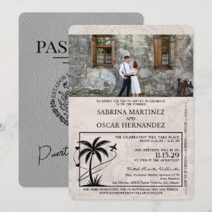 Grijze Puerta Vallarta Passport bruiloft Kaart