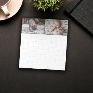 Grijze rand 2 Fotorasterpatroon Notitieblok