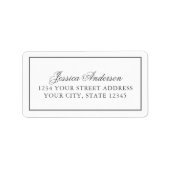 Grijze rand voor externe affaireMet uw adres Etiket (Voorkant)