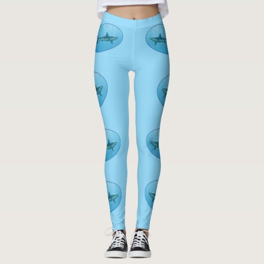 Grijze Reefshark, Yap Island - Fotografisch ontwer Leggings (Voorkant)