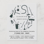 Grijze reiniging flyer (Voorkant)