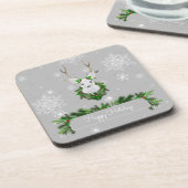 Grijze rendierplastic Onderzetter (Linkerzijde)