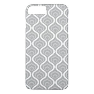 Grijze Retro Golven iPhone 8 Plus / 7 Plus Hoesje