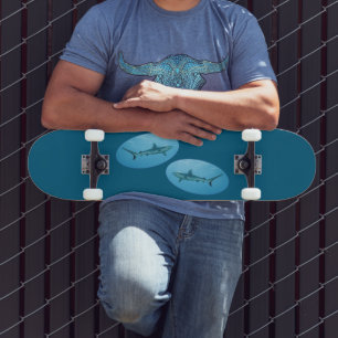 Grijze rifhaai, Yap Island - Fotografisch ontwerp Skateboard