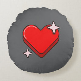 Grijze rondloods rond kussen