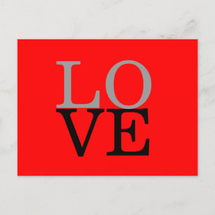 Grijze Rood Achtergrond Liefde Bruiloft Briefkaart